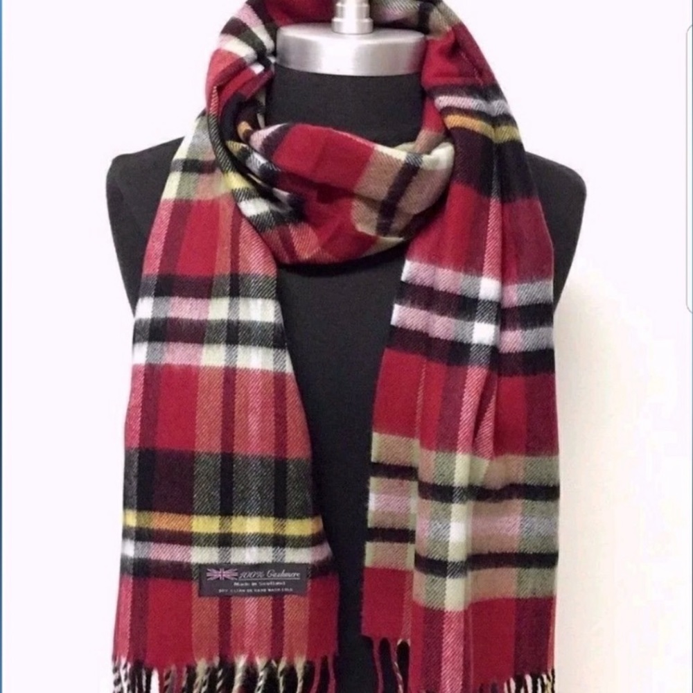 Unisex Plaid Cashmere Scarf
